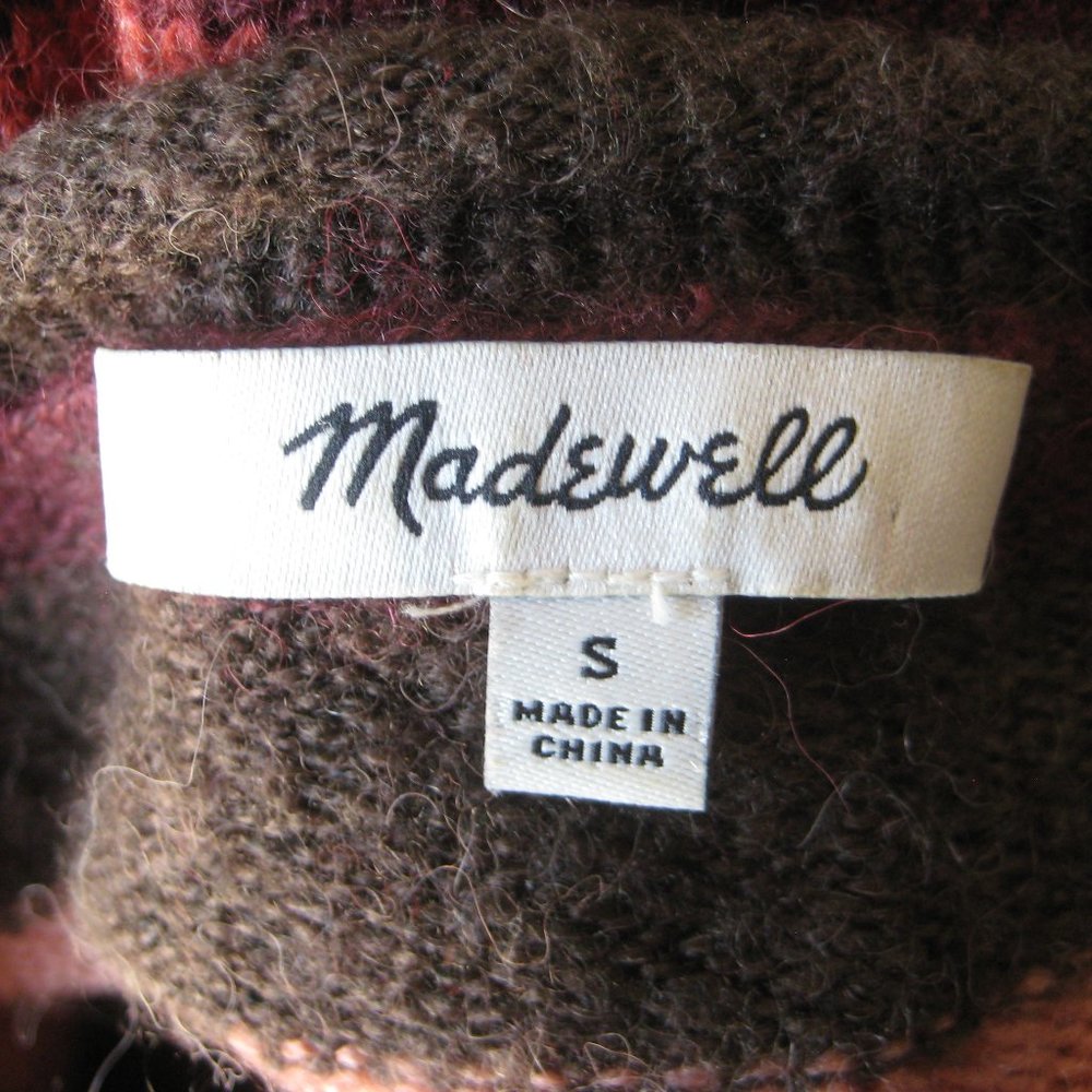 Madewell Chelsea Pocket Pullover Sweater in Multi-Stripe Size S - Picture 5 of 11